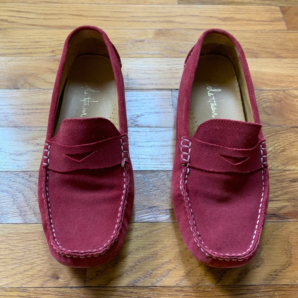 Cole Haan suede dusty-red loafers. Size 8.5.